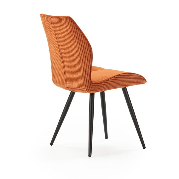 Pomarańczowe sztruksowe krzesła zestaw 2 szt. Adaya – Marckeric-image-4