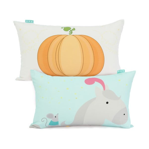 Dwustronna poszewka bawełniana na poduszkę Mr. Fox Pumpkin, 50x30 cm-image-2