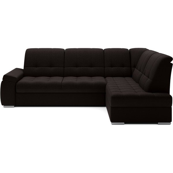 Brązowy rozkładany/ze schowkiem narożnik (prawostronny/w kształcie litery L) Sado – ELTAP