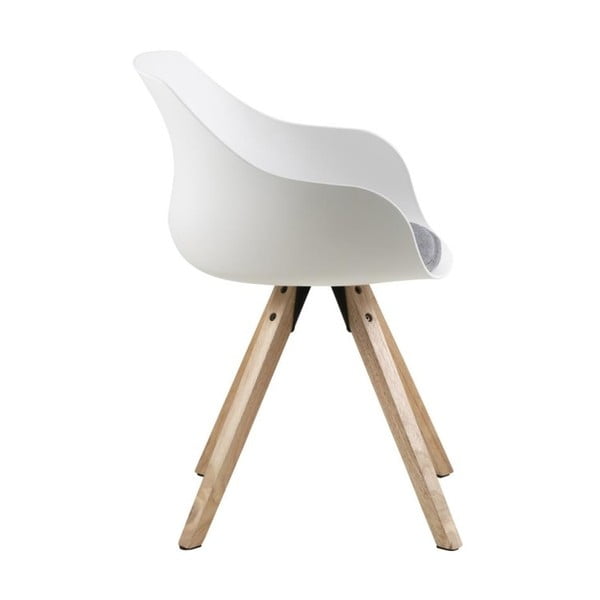 Biało-szare tapicerowane krzesła z podłokietnikami zestaw 2 szt. Tina – Actona-image-4