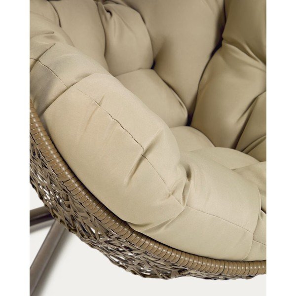 Brązowy wiszący fotel ogrodowy Kave Home Florina-image-4