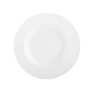 Biały porcelanowy talerz głęboki Mikasa Ridget, ø 30 cm