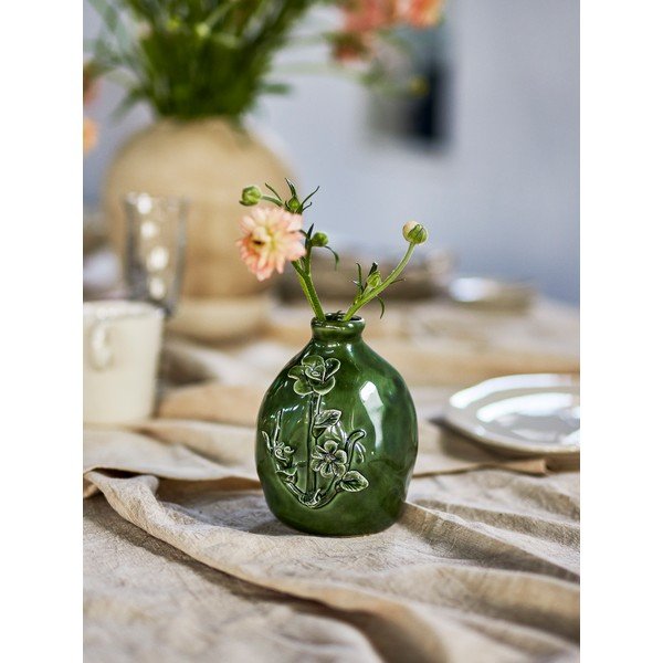 Zielony kamionkowy wazon (wysokość 13,5 cm) Ramia – Bloomingville-image-1