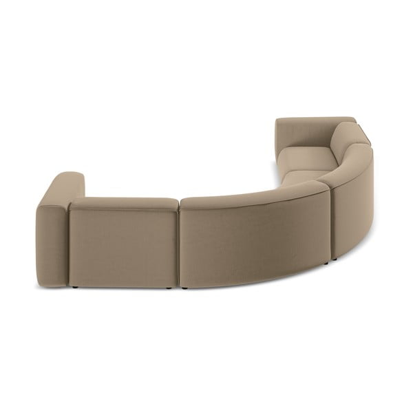 Beżowy aksamitny narożnik Ekahi – Makamii-image-4