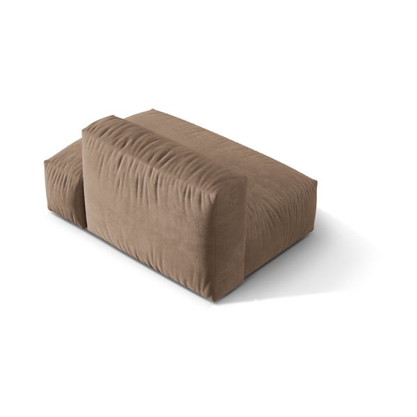 Jasnobrązowy aksamitny moduł sofy (prawostronny) Martina – Micadoni -image-2