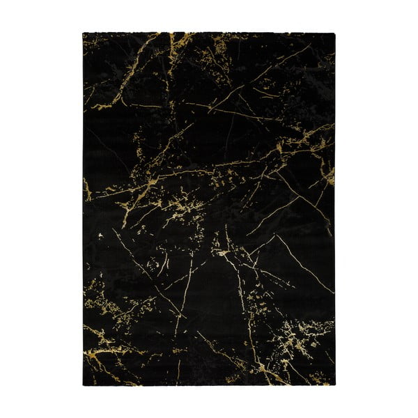 Czarny dywan Universal Gold Marble, 60x120 cm