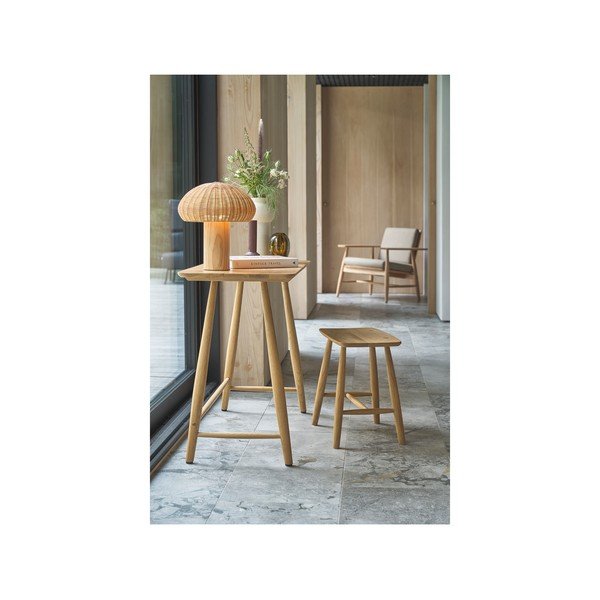 Lampa stołowa LED z rattanowym kloszem (wysokość 32 cm) – Villa Collection-image-2