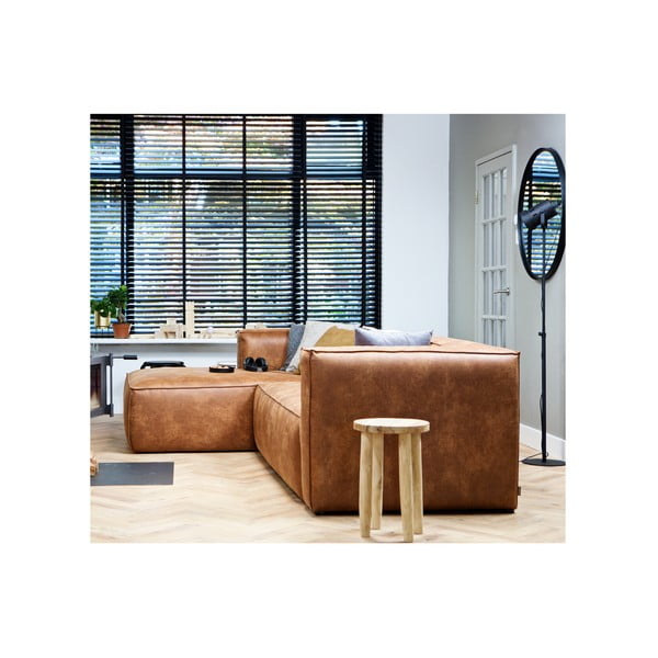 Lustro ścienne z czarną ramą WOOOD Lauren, Ø 80 cm-image-3