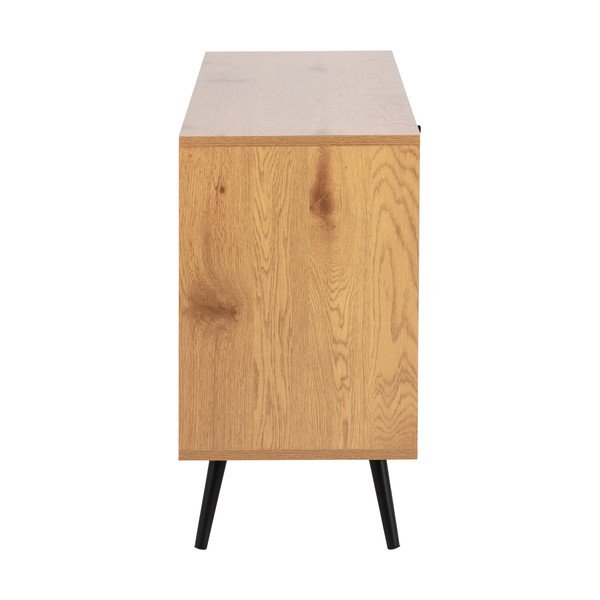 Czarno-naturalna szafka pod TV w dekorze dębu 124x75 cm Wilma – Actona-image-4