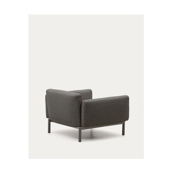 Szary tapicerowany fotel ogrodowy Sorells – Kave Home-image-1