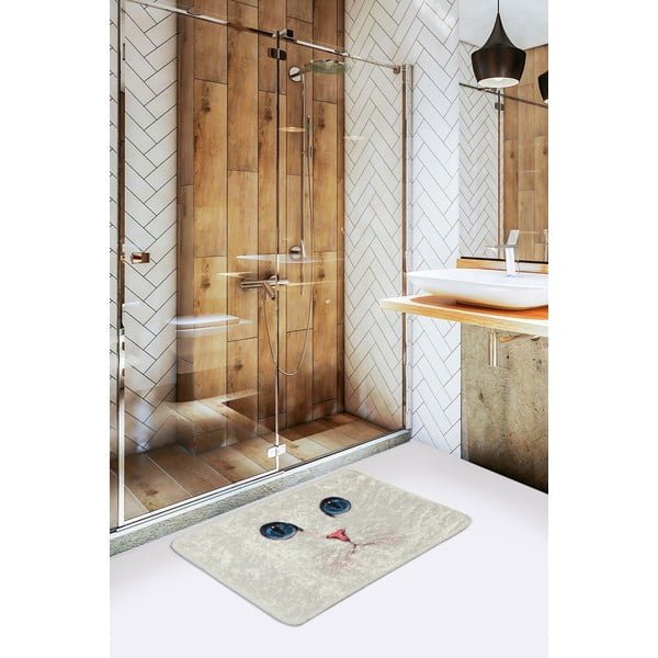 Kremowy dywanik łazienkowy 40x60 cm Blue Eyes – Foutastic-image-1