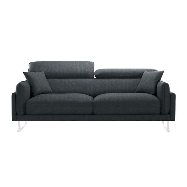 Antracytowa sofa 3-osobowa L'Officiel Gigi