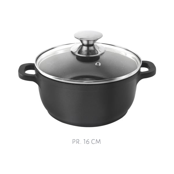 5-częściowy zestaw aluminiowych naczyń z 3 pokrywkami i rusztem Orion Grande-image-3