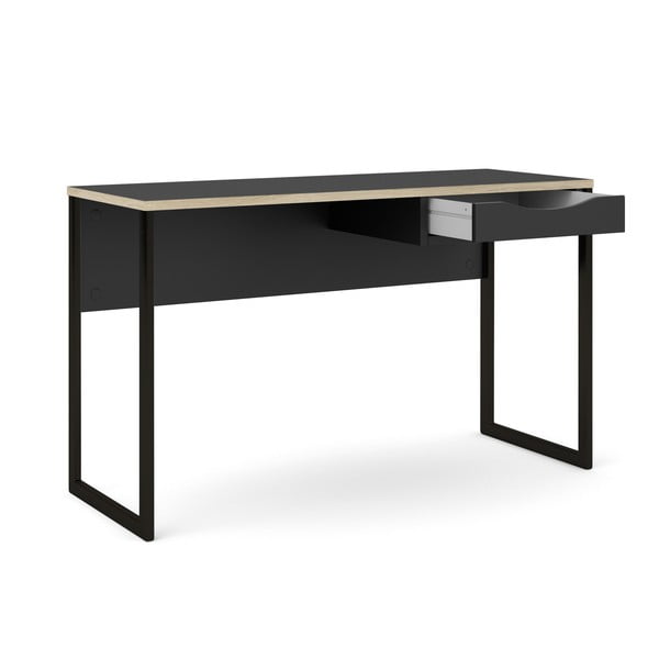 Czarne biurko Tvilum Function Plus, 130 x 48 cm-image-2