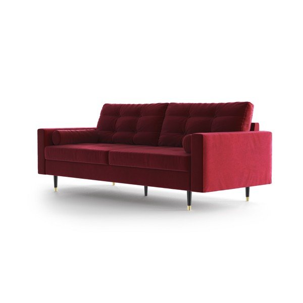 Czerwona aksamitna sofa Daniel Hechter Home Aldo-image-3
