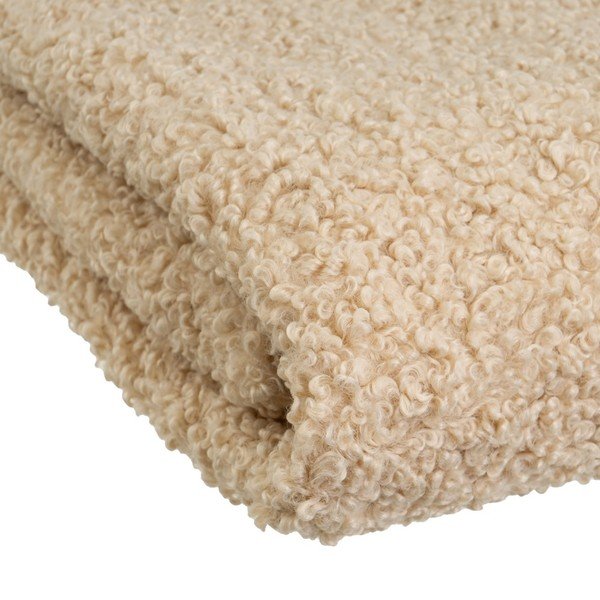 Beżowy koc z materiału sherpa 130x160 cm Sherpa – Casa Selección-image-3