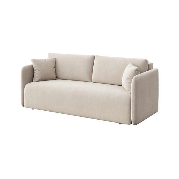 Beżowa aksamitna rozkładana sofa 220 cm Chaum – Rodier-image-2