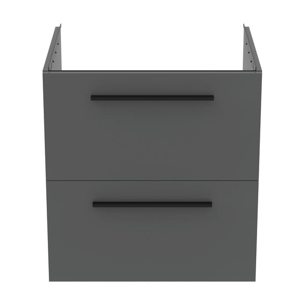 Szara wisząca szafka pod umywalkę 60x63 cm i.Life B – Ideal Standard-image-3