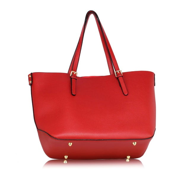 Czerwona torebka L&S Bags Shopper