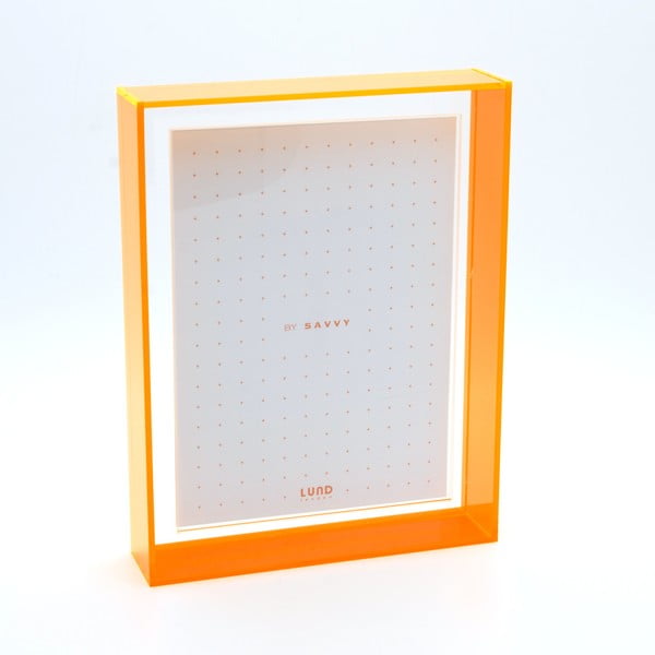 Ramka na zdjęcia z pomarańczowymi krawędziami Lund London Flash Blocco, 16,6x21,6 cm