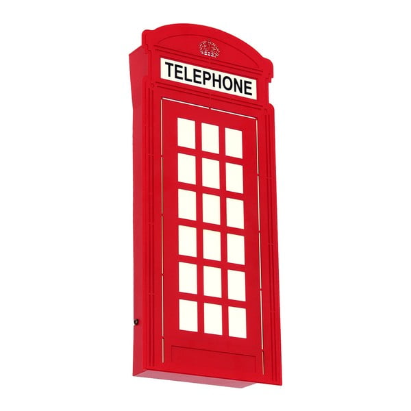 Czerwona kinkiet Glimte Sconce Arlet Telephone Booth Dos