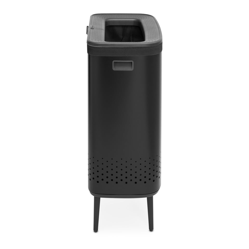Metalowy kosz na pranie w kolorze matowej czerni 90 l Bo Hi – Brabantia (zdjęcie 4)