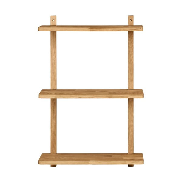 Wielopoziomowa półka z litego drewna dębowego w naturalnym kolorze 20 cm Townsville – House Nordic