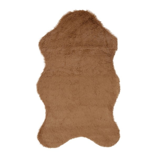Brązowy dywan ze sztucznej skóry Tavsantuyu Brown, 100x160 cm