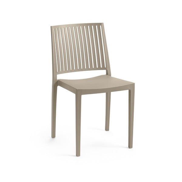Beżowe plastikowe krzesło ogrodowe Bars – Rojaplast