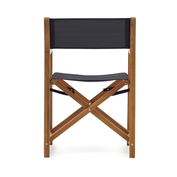 Czarno-naturalne drewniane krzesło ogrodowe Thianna – Kave Home-image-4