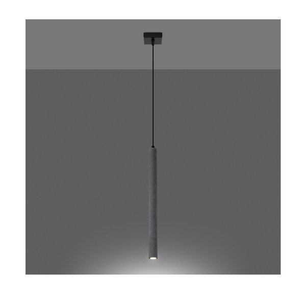 Szara lampa wisząca betonowa Fideus – Sollux-image-2