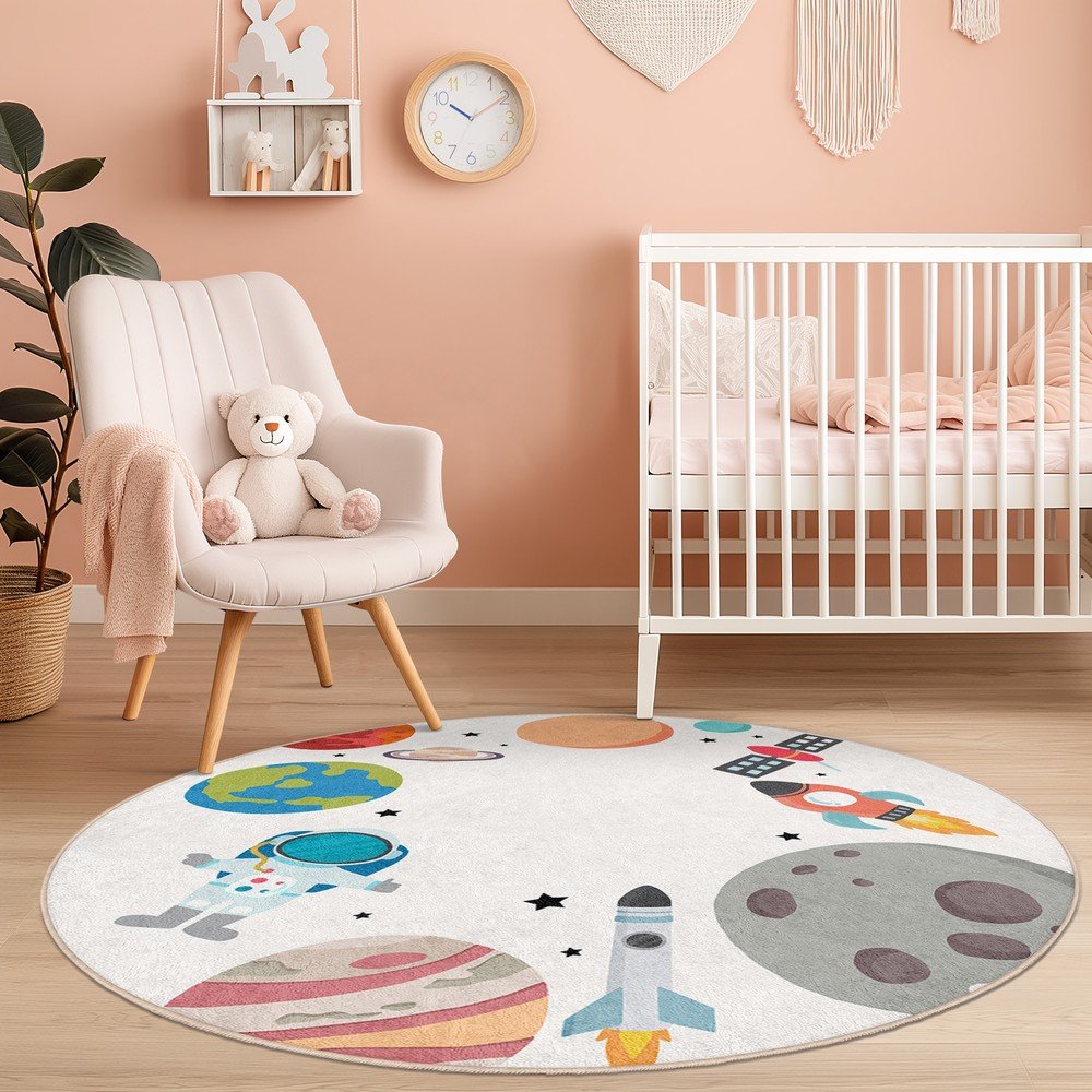 Dziecięcy dywan do zabawy odpowiedni do prania ø150 cm Space Trip – Mila Home (zdjęcie 6)
