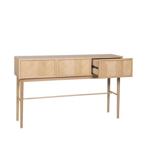 Konsola w dekorze dębu 38x150 cm Herringbone – Hübsch-image-2