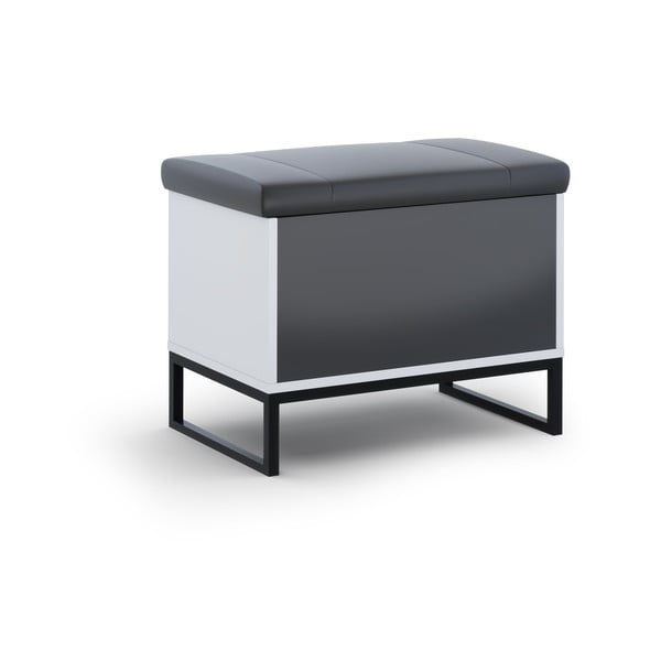 Biała szafka na buty z ławką 62x50 cm Olis – Cosmopolitan Design-image-3