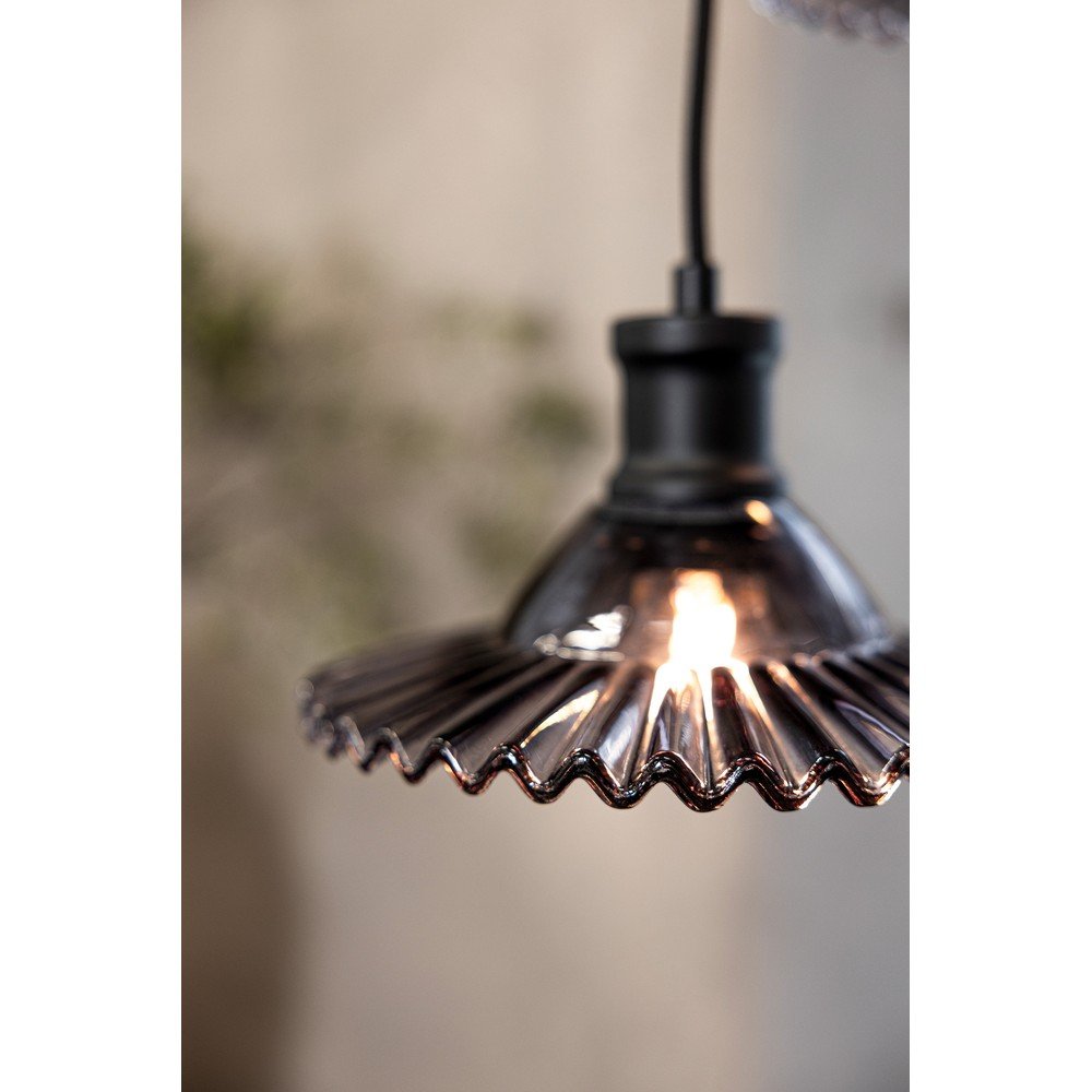 Czarna lampa wisząca ze szklanym kloszem ø 22 cm Novia – Markslöjd (zdjęcie 4)