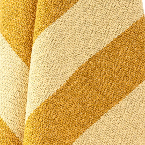 Żółty koc z bawełny z recyklingu 130x160 cm Frello – Bloomingville-image-4