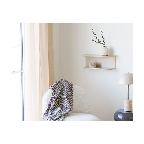 Brązowy koc z bawełny z recyklingu 130x180 cm Adana – House Nordic-image-2