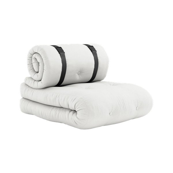 Biały fotel rozkładany odpowiedni na zewnątrz Karup Design OUT™ Buckle Up White