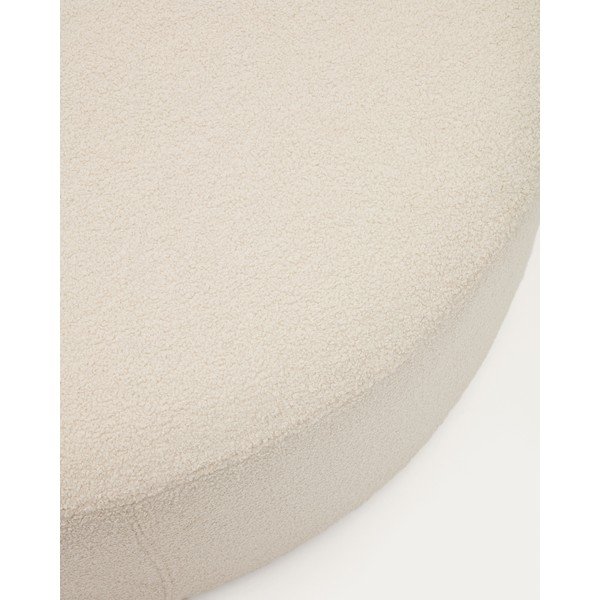 Kremowy puf z materiału bouclé Kaeli – Kave Home-image-3