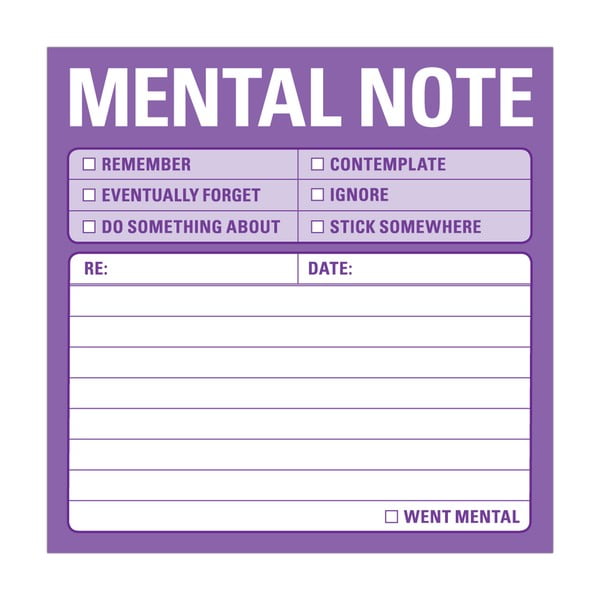 Karteczki samoprzylepne Mental Note