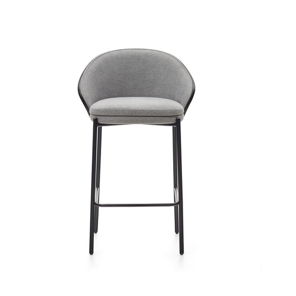 Czarno-szary hoker (wysokość siedziska 65 cm) Eamy – Kave Home-image-2
