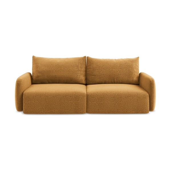 Pomarańczowa rozkładana/ze schowkiem sofa 238 cm Kalena – Makamii