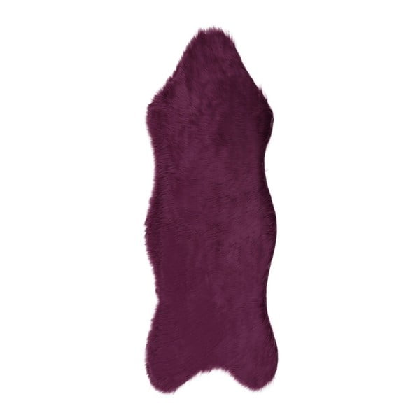Fioletowy chodnik ze sztucznej skóry Pelus Purple, 75x200 cm