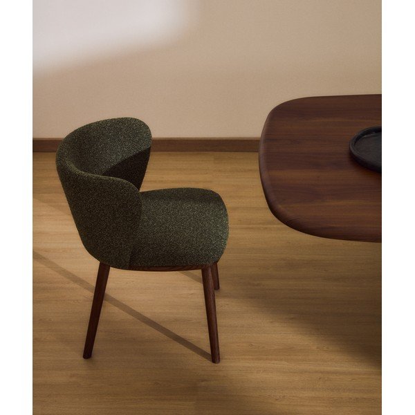 Zielony tapicerowany fotel jadalniany Ciselia – Kave Home-image-2