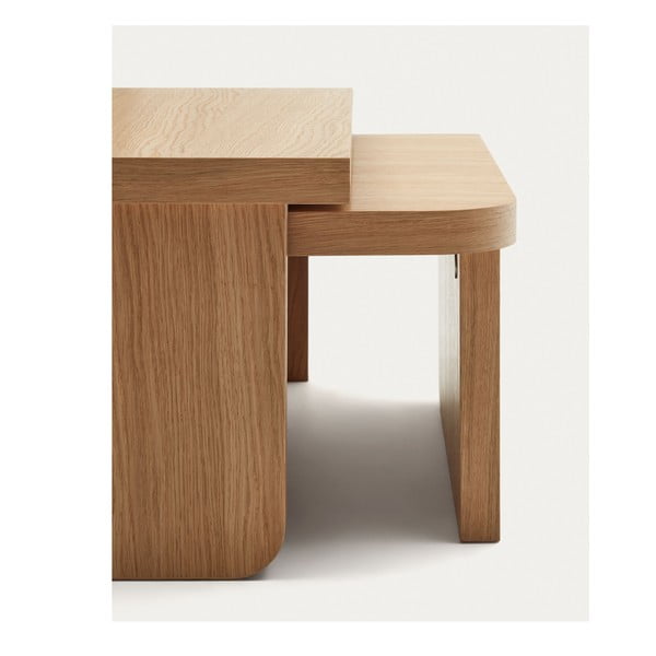 Stoliki w dekorze dębu zestaw 2 szt.  Oaq – Kave Home-image-3