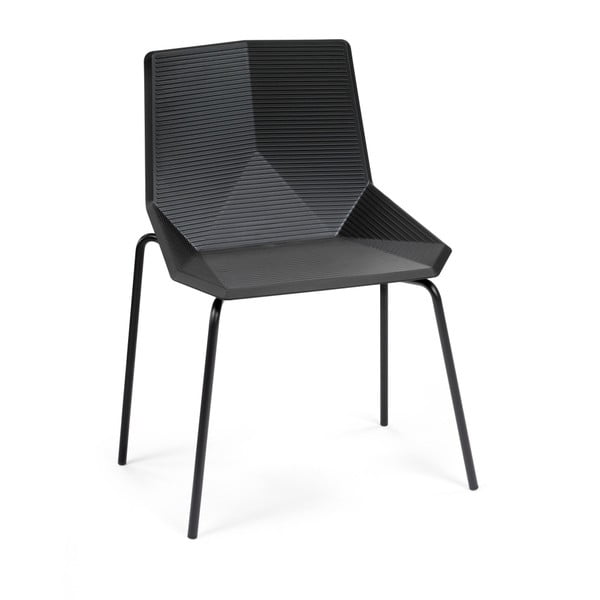 Czarne krzesło, zewnętrzne Mobles 114 Green
