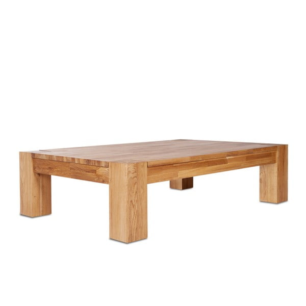 Stolik z drewna dębowego Solid, 85x130 cm