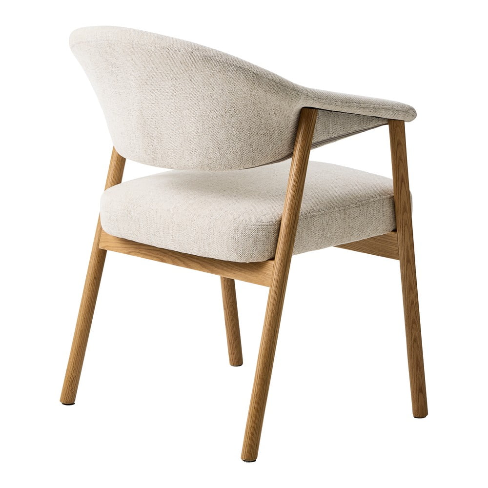 Kremowe fotele jadalniane zestaw z podłokietnikami 2 szt. z litego drewna dębowego Elk – Unique Furniture (zdjęcie 7)