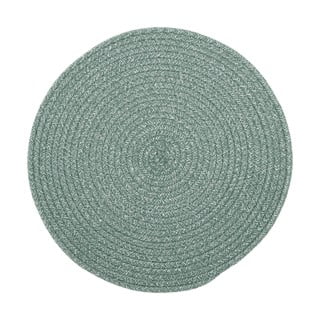 Zielona mata stołowa z domieszką bawełny Tiseco Home Studio, ø 38 cm