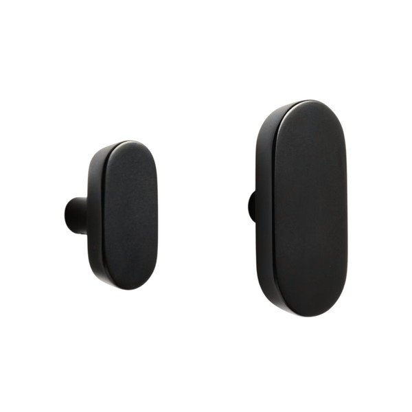 Czarne ścienne haczyki zestaw 2 szt. z litego drewna bukowego Arely – Kave Home